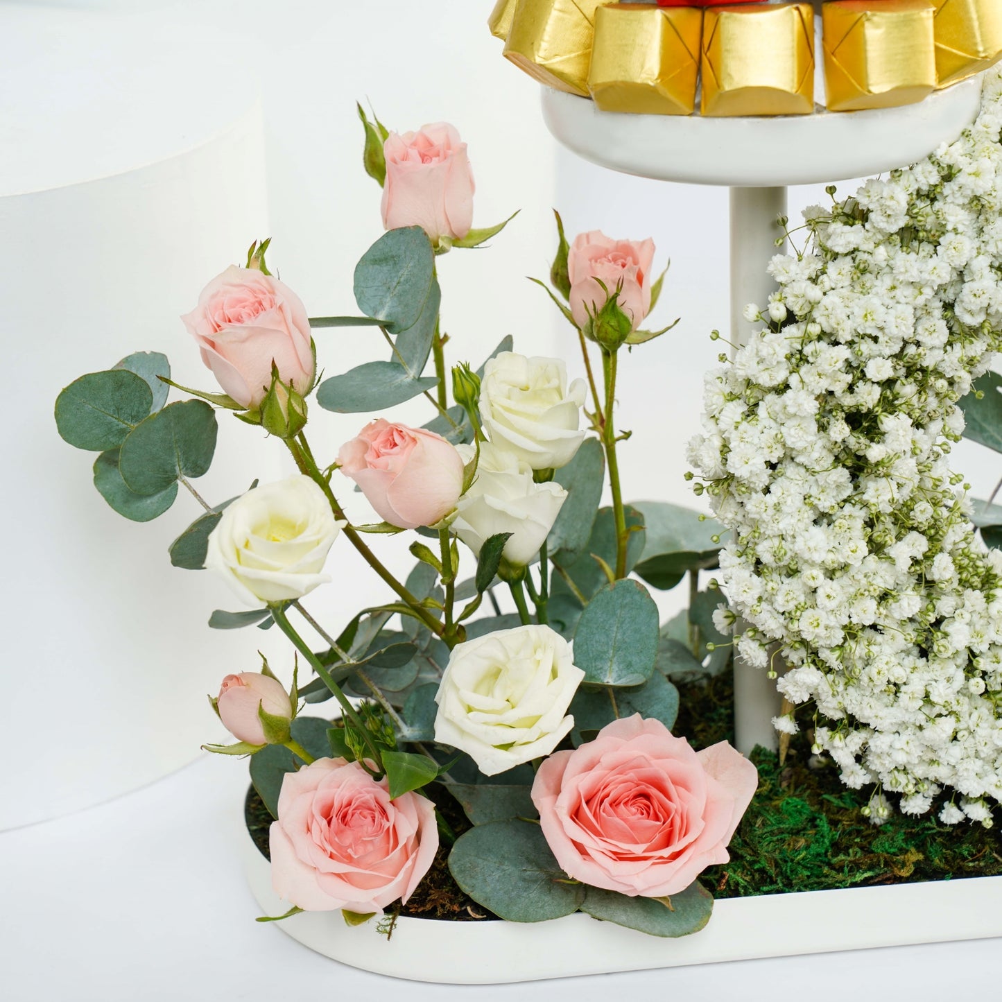 Pink Roses n Chocolate Tray