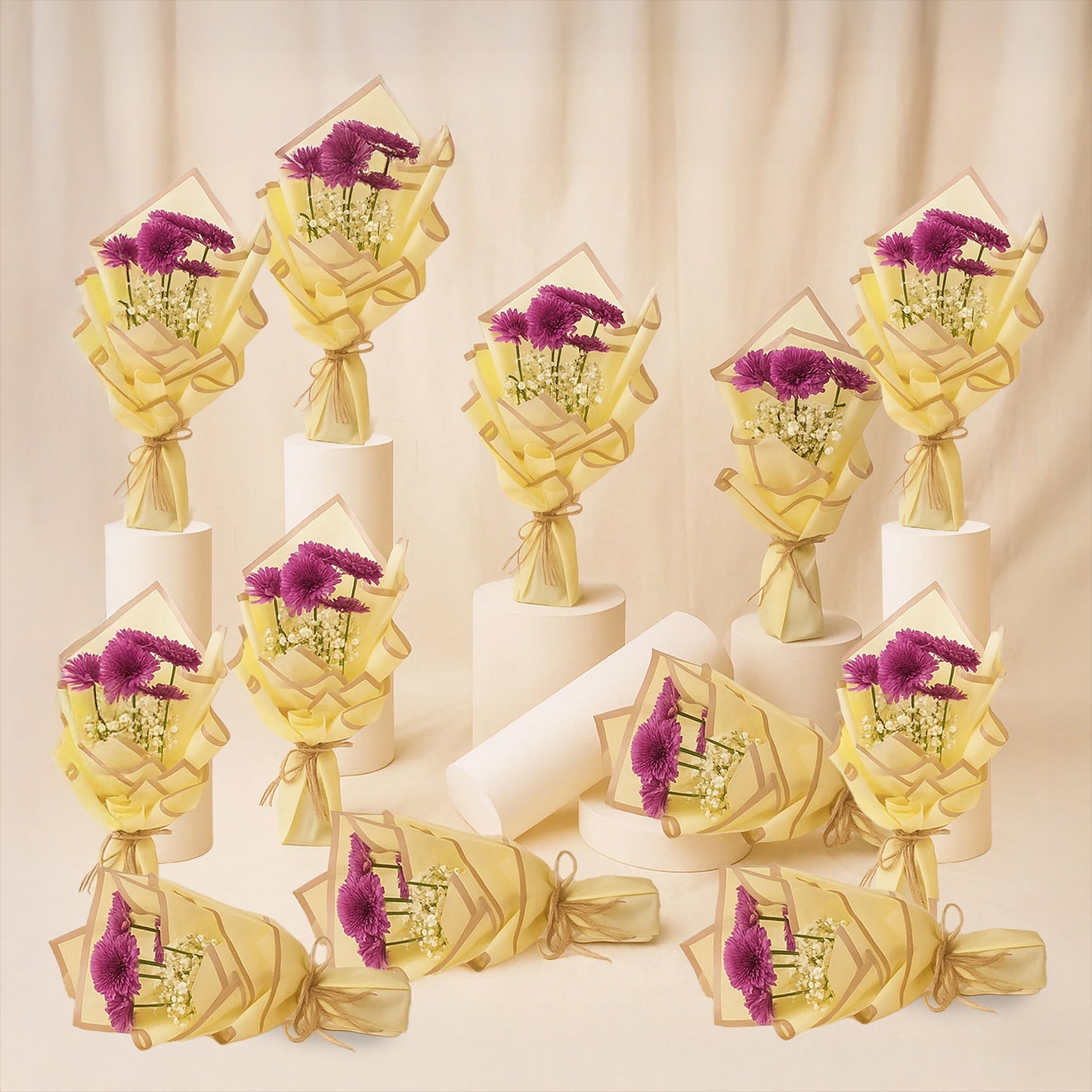 Purple Chrysanthemum Mini Flower Bouquets