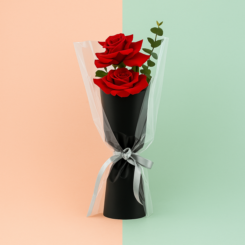 2 Red Roses Bouquet