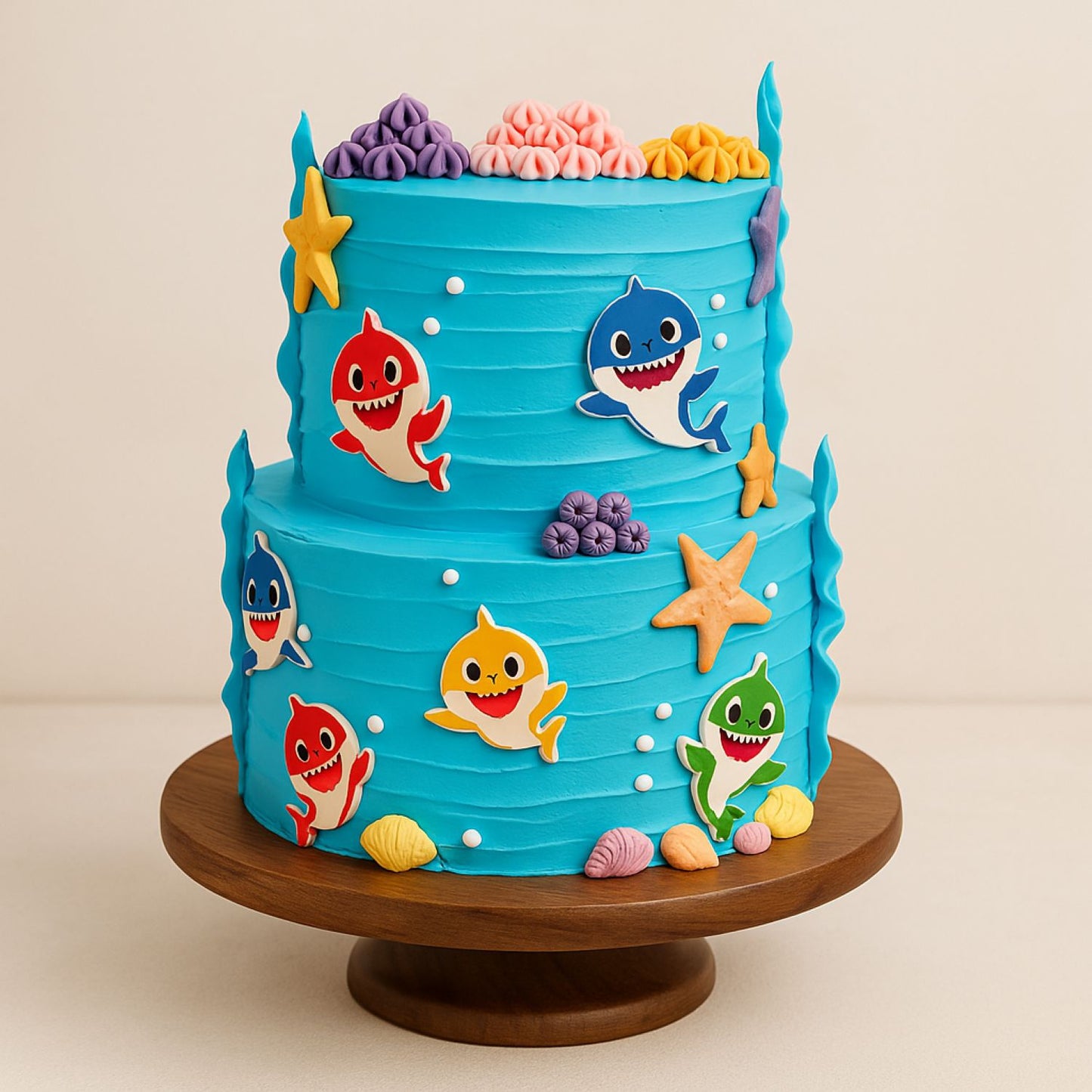 Baby Shark Theme Kids Cake