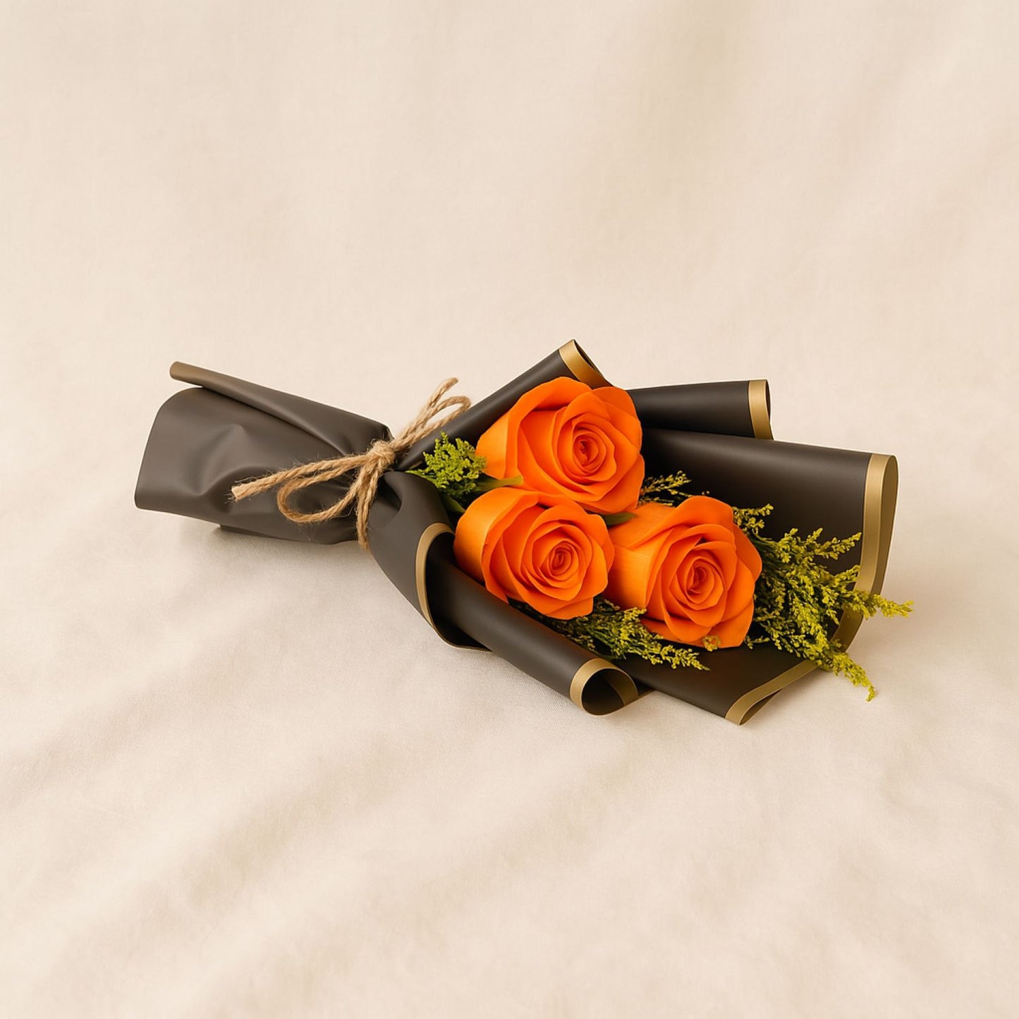 Orange 3 Roses Boquuet