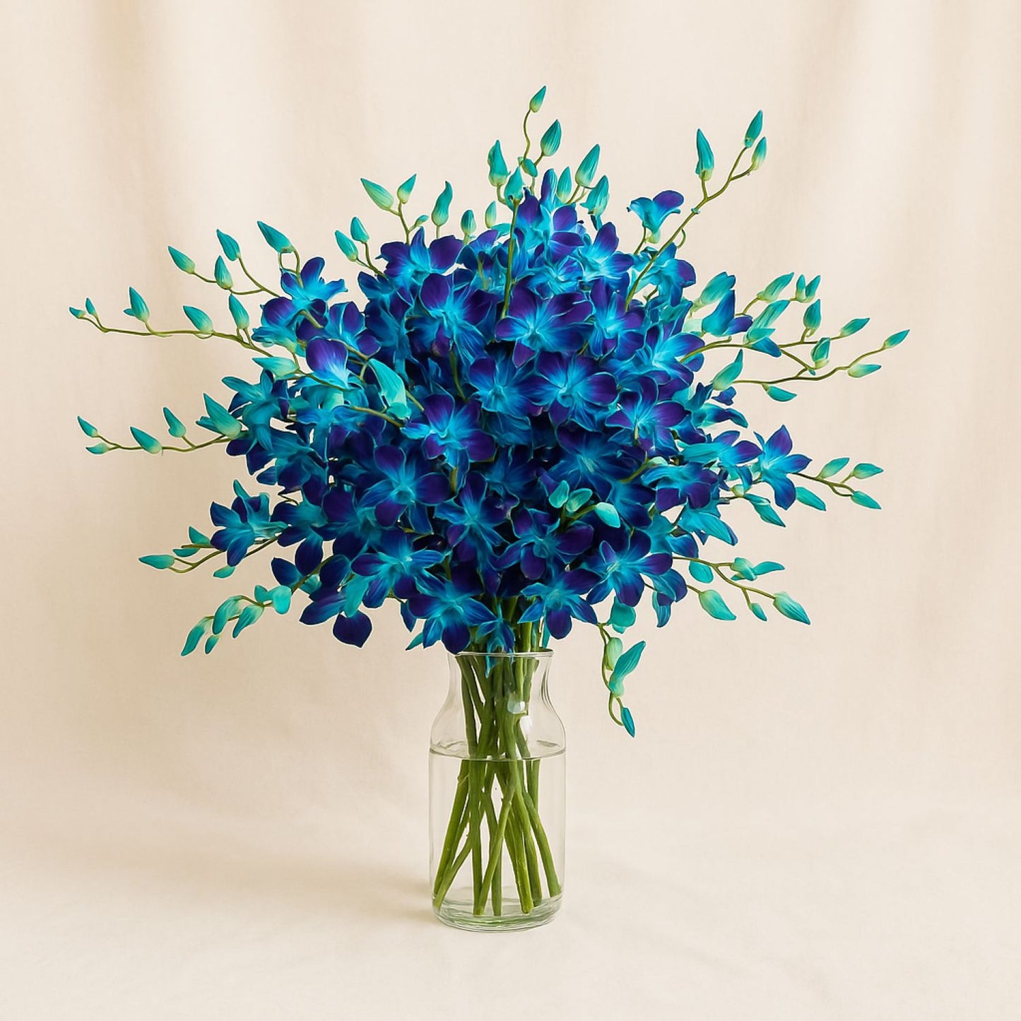 Mesmerizing Blue Orchids Flower Vase