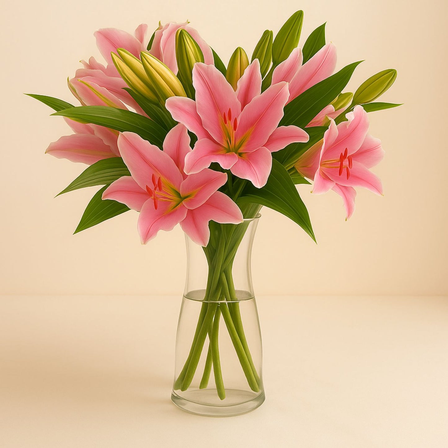 Blush Bloom Pink Lily Vase