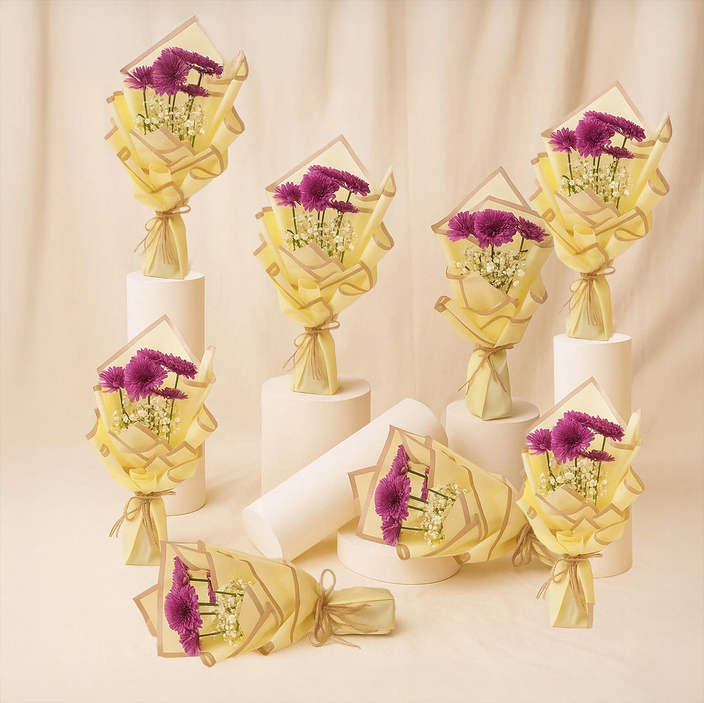 Purple Chrysanthemum Mini Flower Bouquets