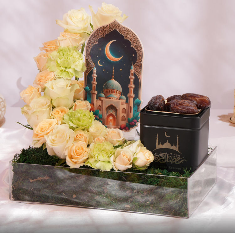 Ramadan Rose Tray n Premium Date Box
