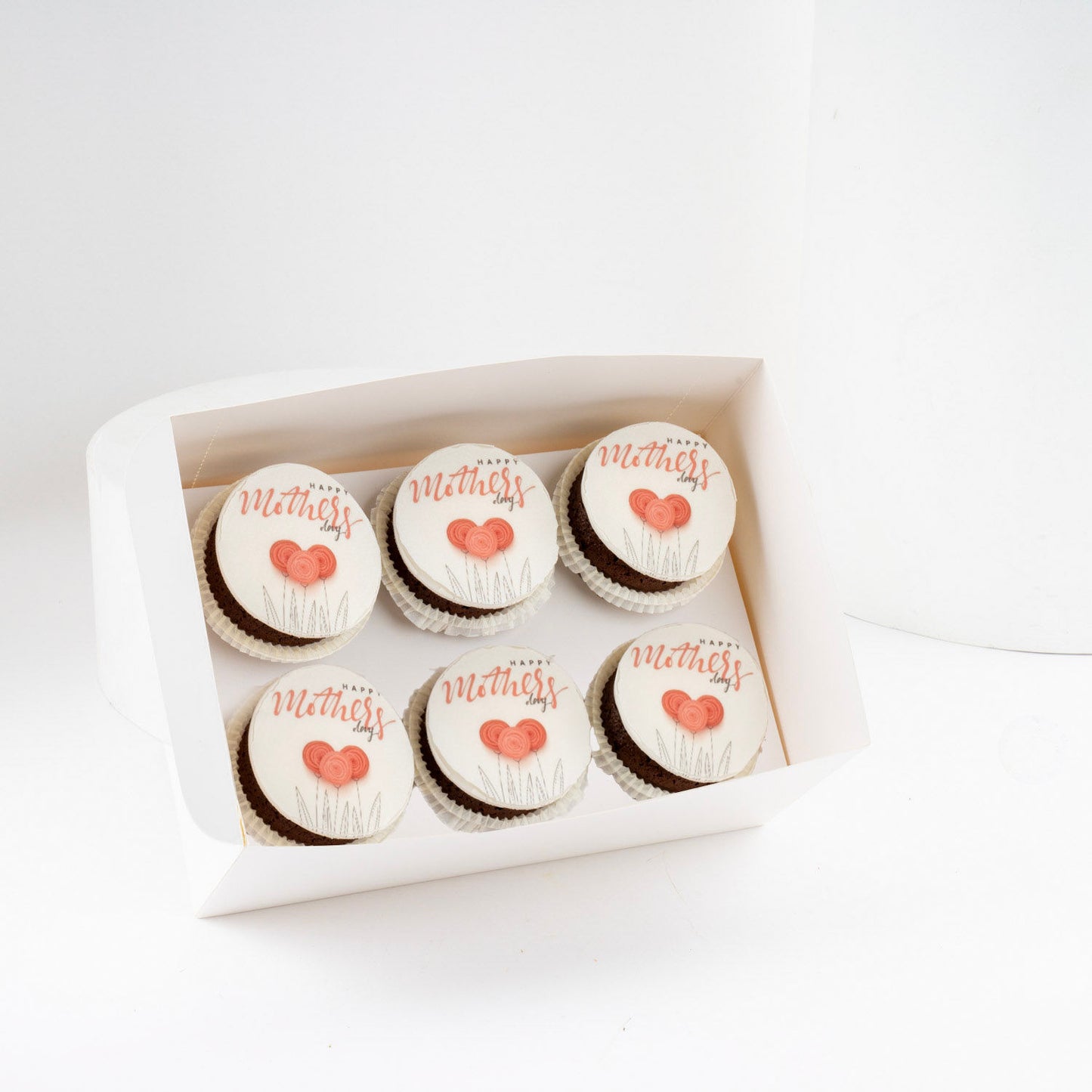 Mom's Designed Cupcake Set | 6 Pieces | Chocolate