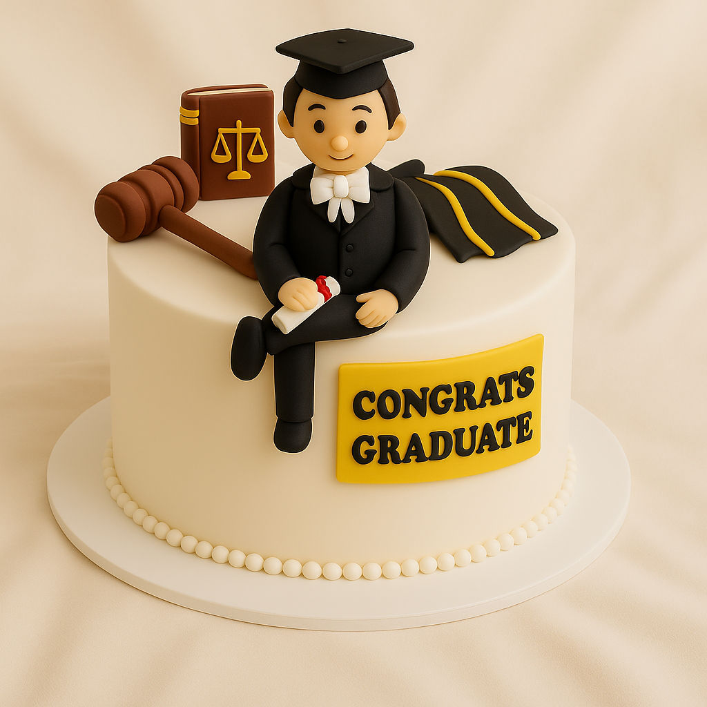 Lawyer Theme Graduation Cake