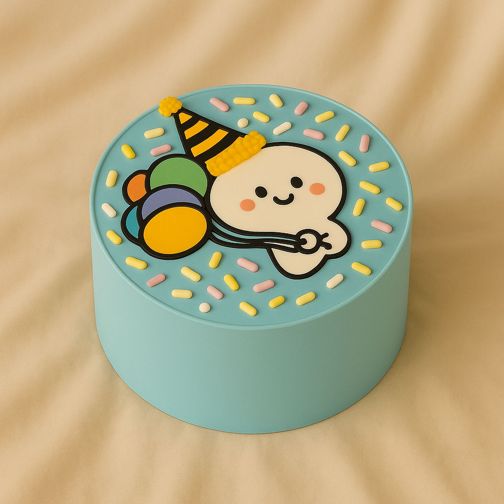 Fluffy Cute Birthday Cake