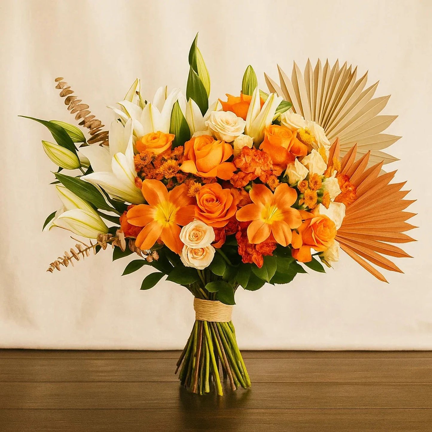 Orange Bouquet with Cake & Balloons