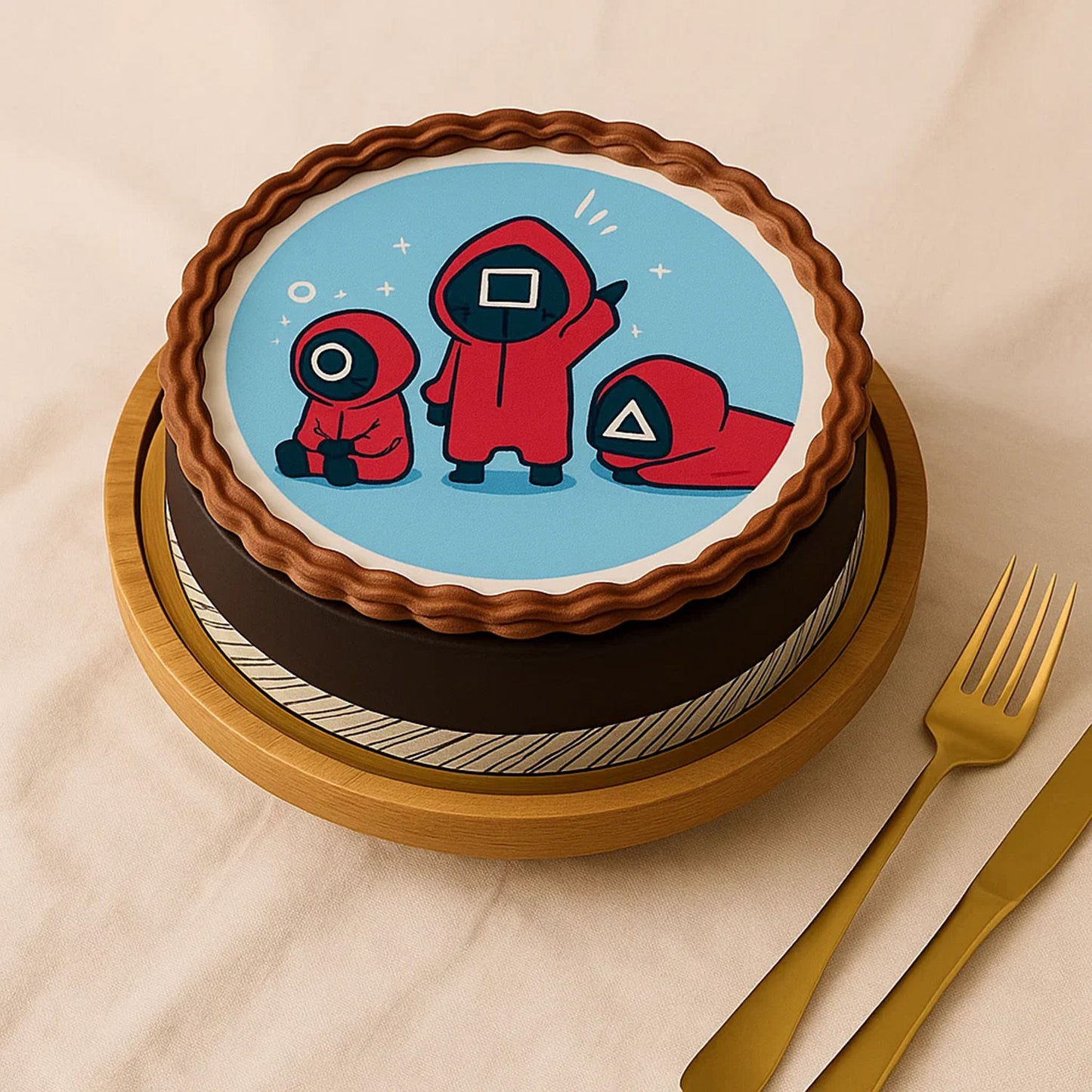 كيكة شخصيات لعبة الحبار