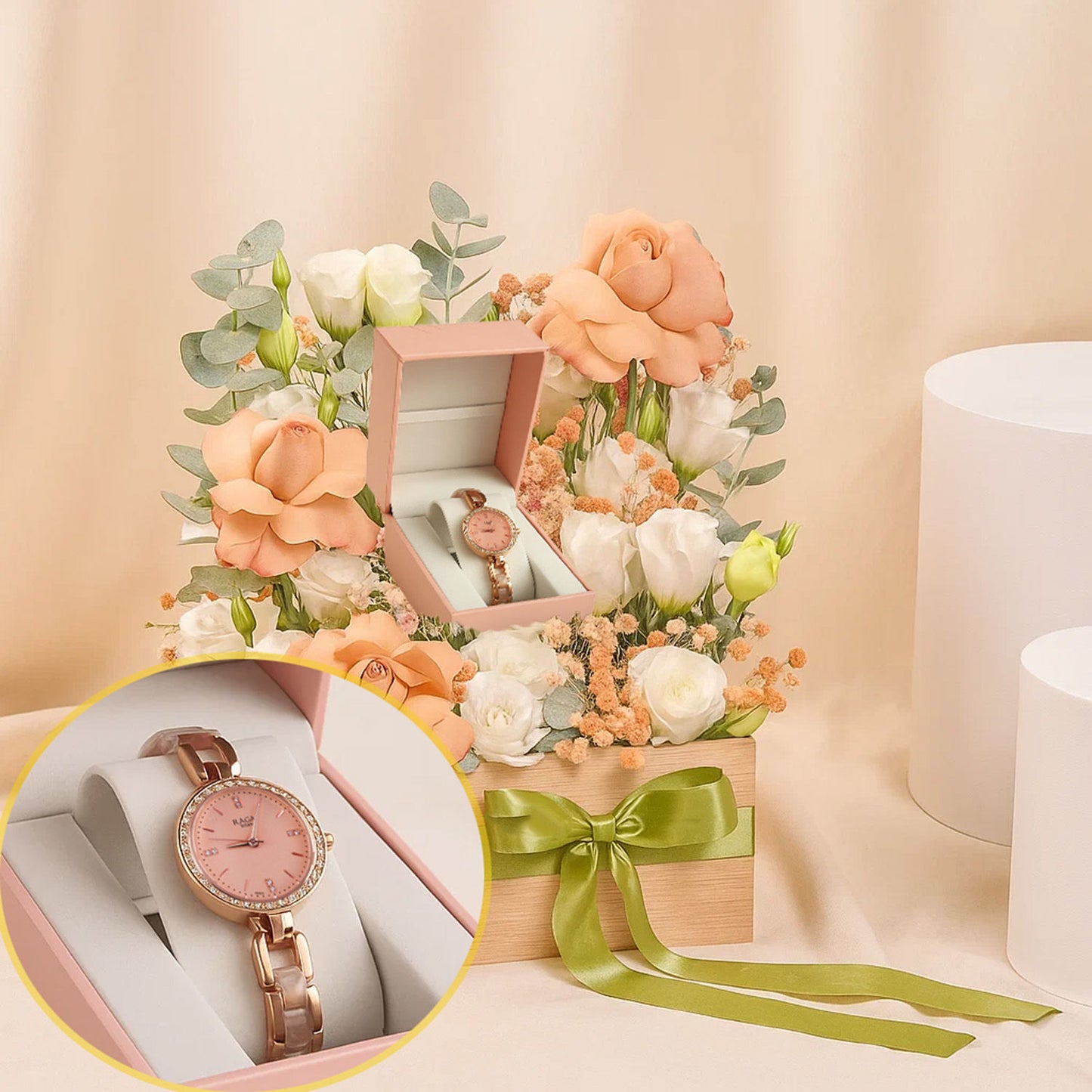 Titan Women's Watch n Rose Box