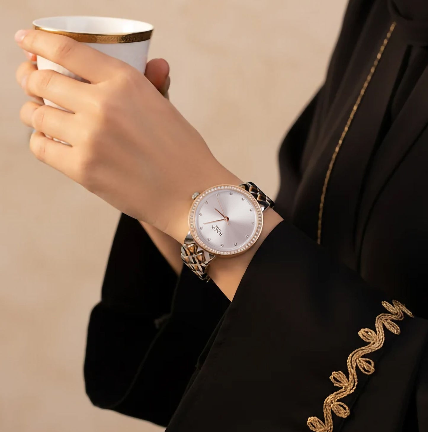 Rose n Delphinium with Titan Watch For Her