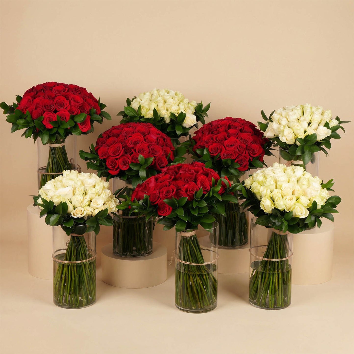 طقم ورود عيد الحب | 8 مزهريات