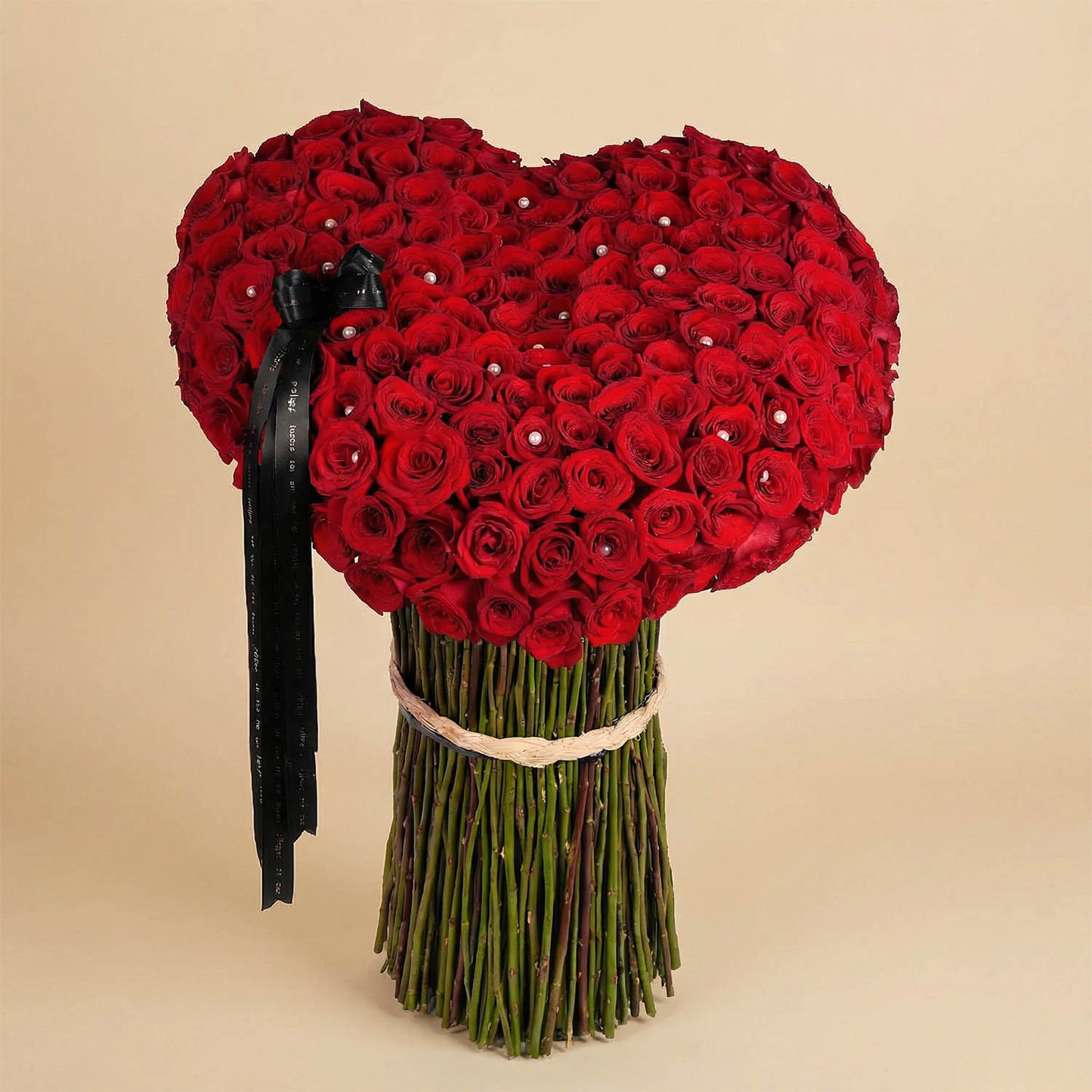 نبضي لك | ورد أحمر على شكل قلب