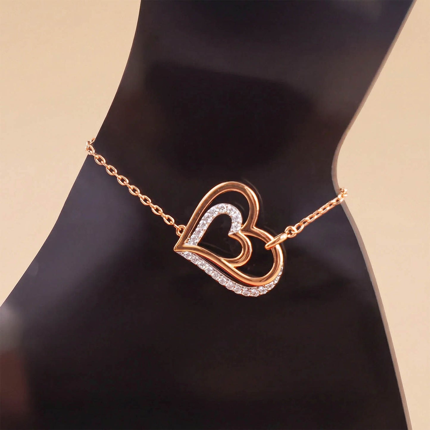 Fontenay Double Heart Bracelet n Red Rose Bag