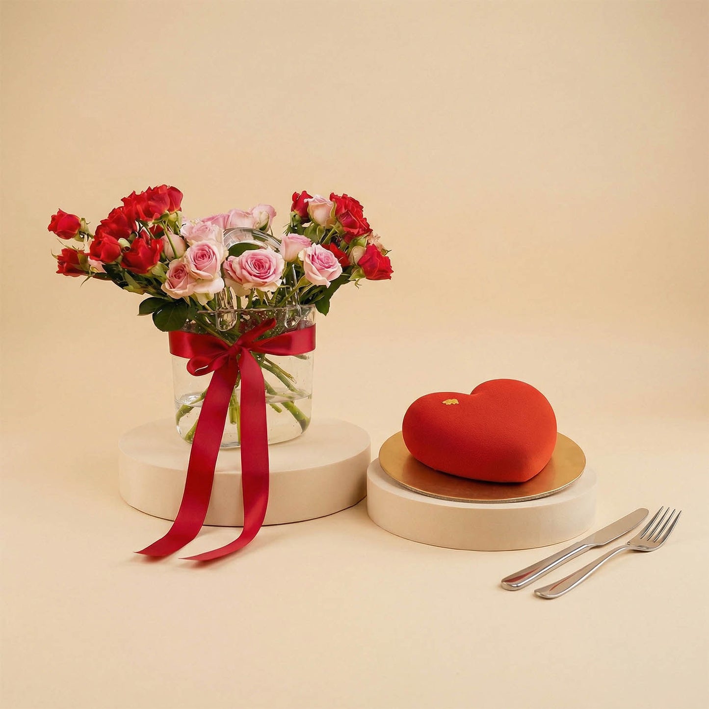 Blush & Red Love Vase