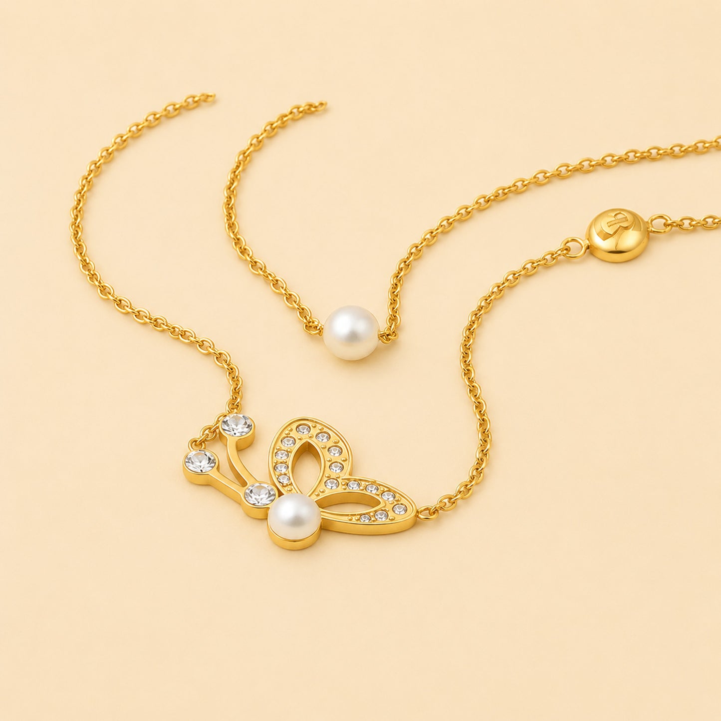 Cerruti 1881 Butterfly Earrings & Necklace Set for Her
