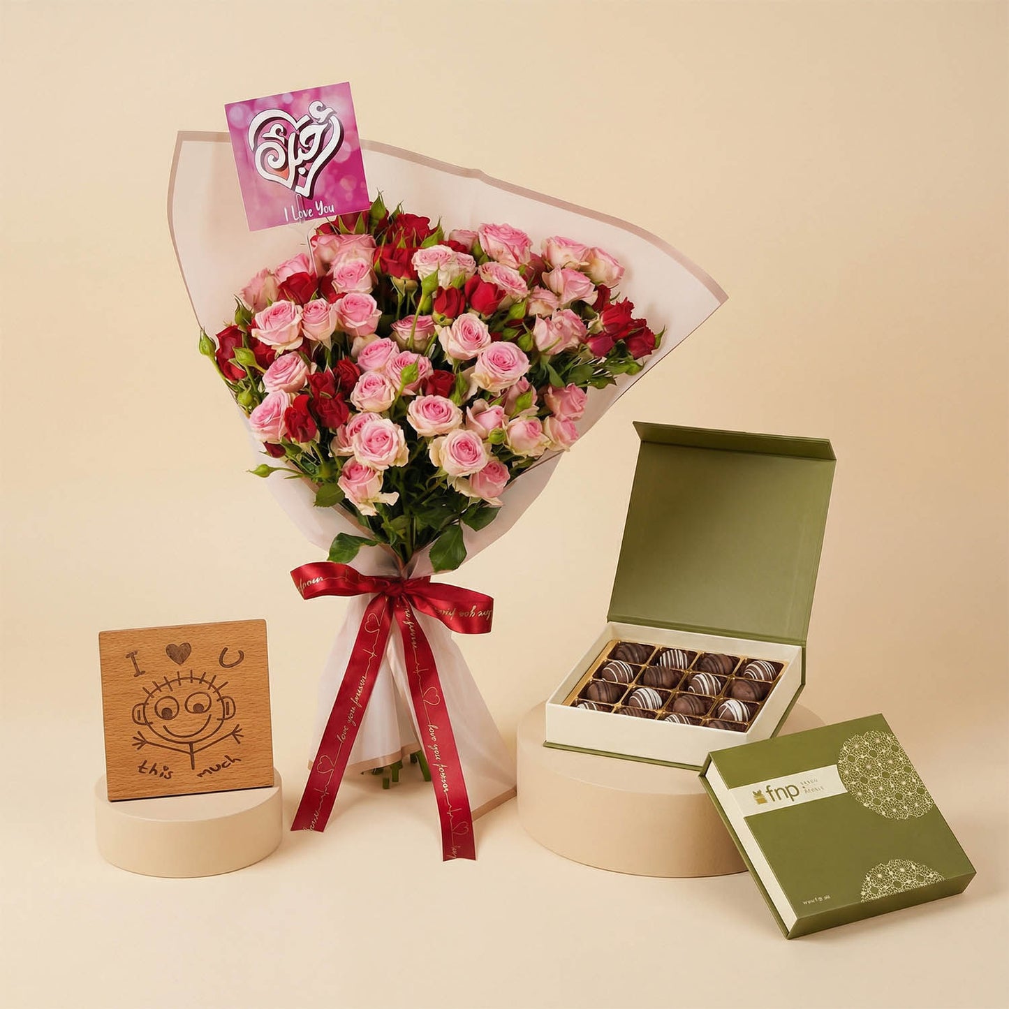 بوكيه بيبي جوري مع شوكولاتة و قطعة ديكور