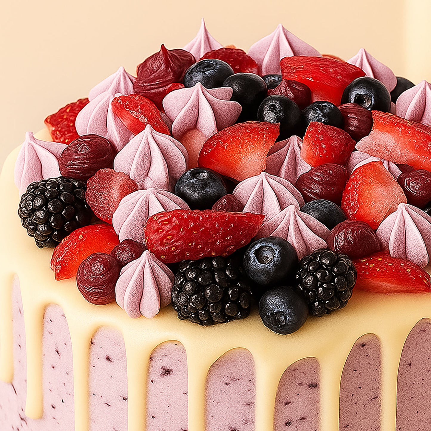 Berries n Vanilla Chilled Delight Cake