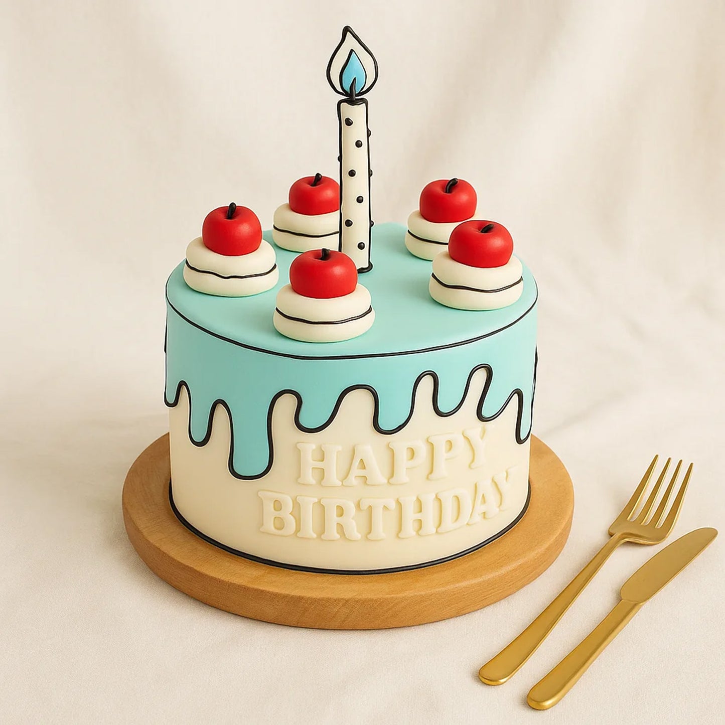 Whimsical Waves Birthday Cake