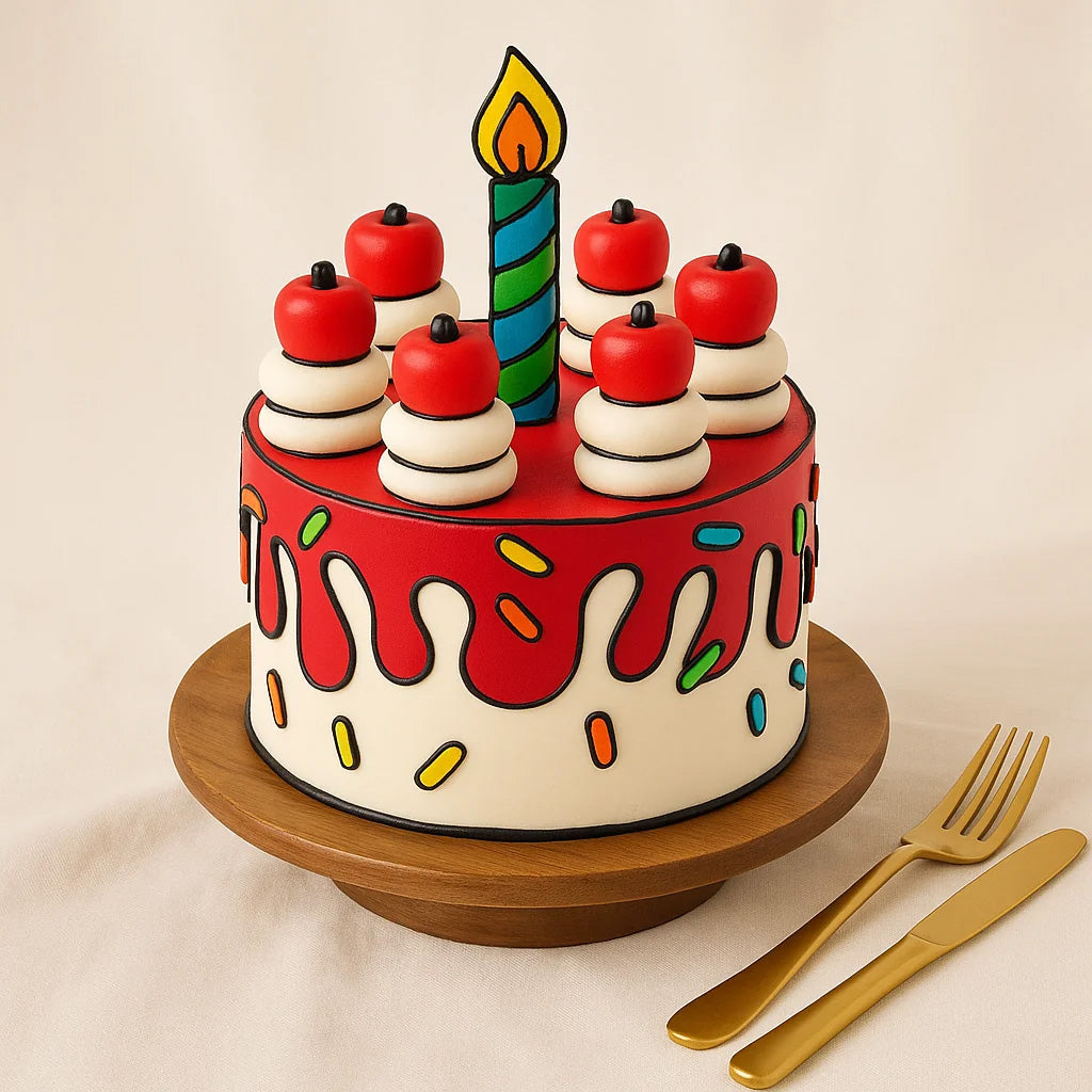 تورته بهجة عيد الميلاد الحمراء