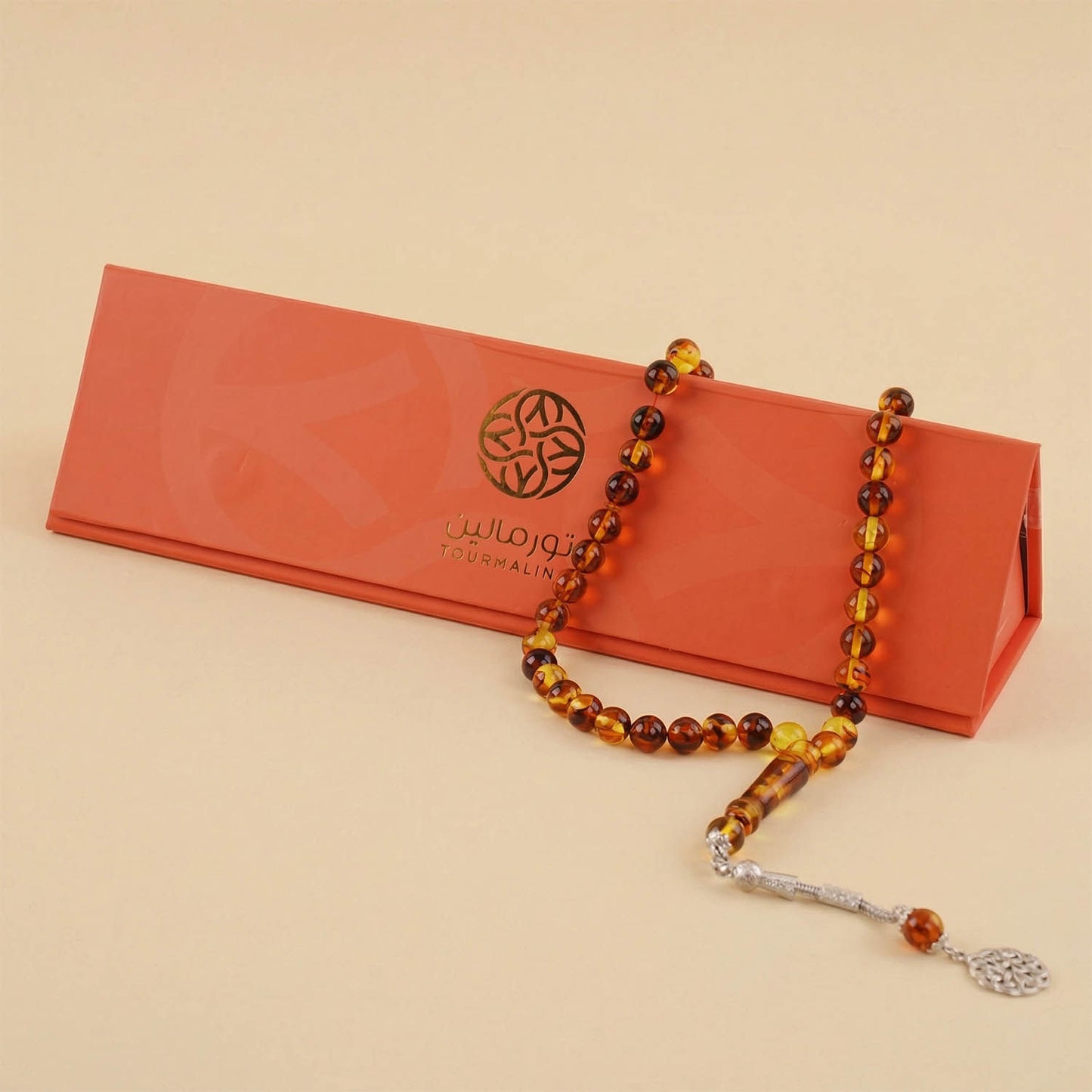 Tourmalin Amber Beads