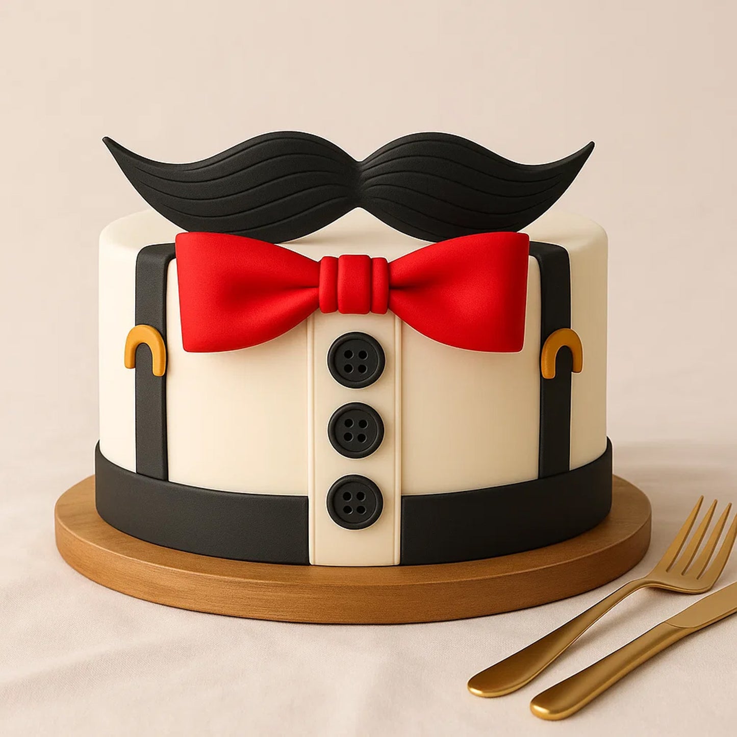 كيكة تصميم التوكسيدو هدية للاب