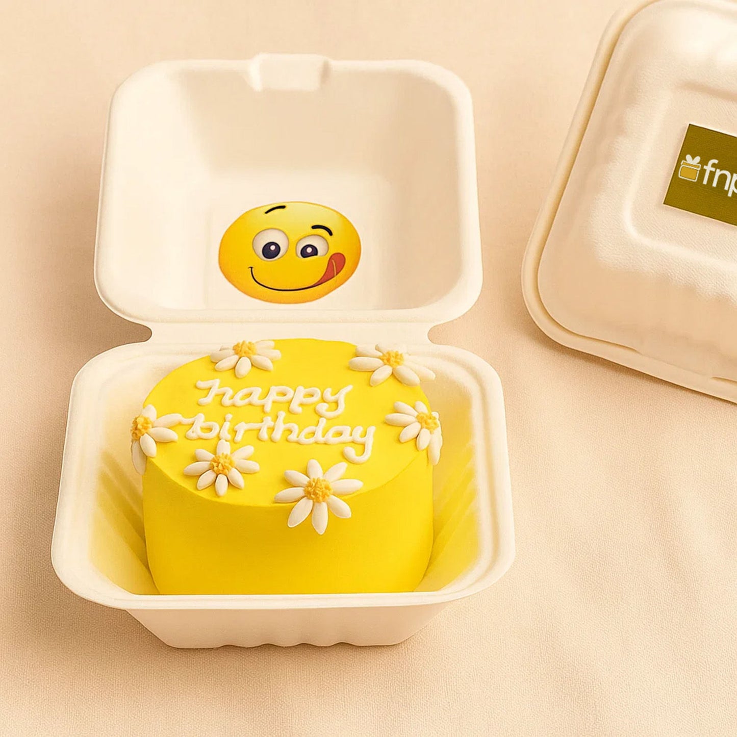 Yellow Birthday Wishes Mini Cake
