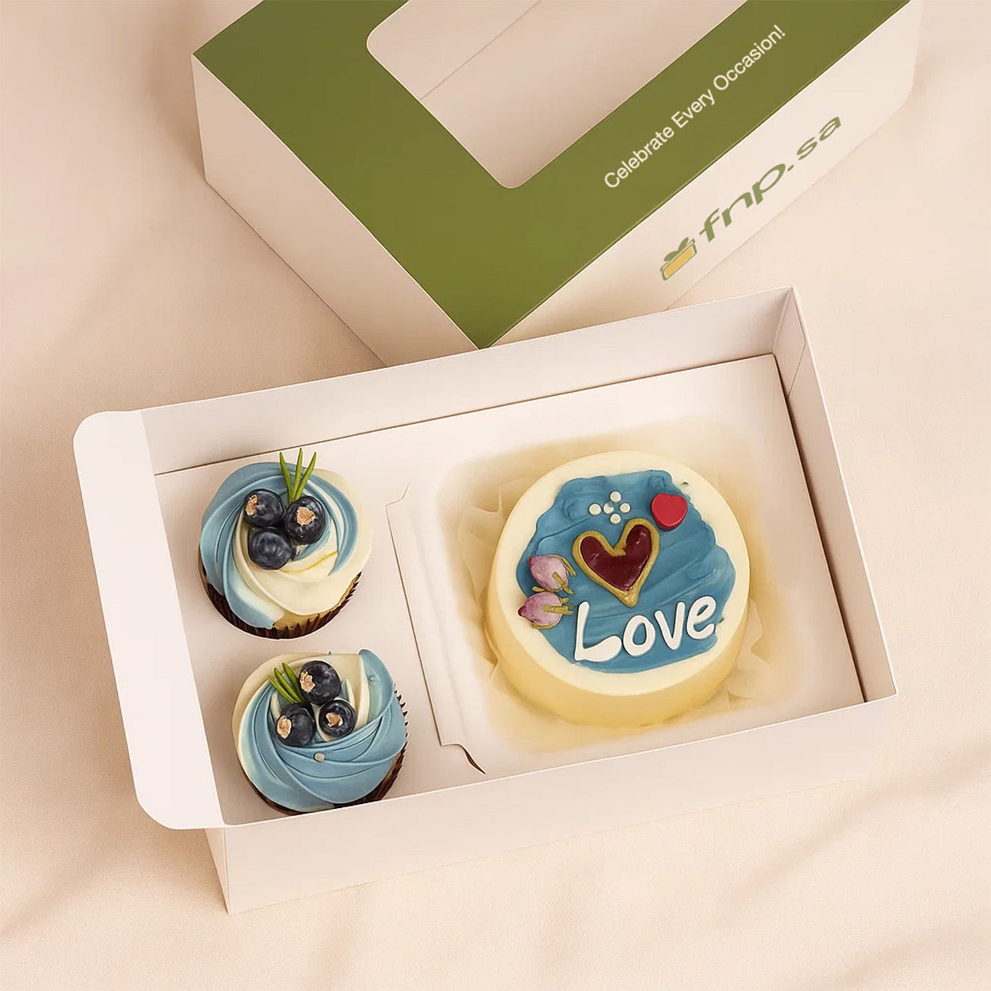 Love Delight Vanilla Mini Cake n Cupcake Box