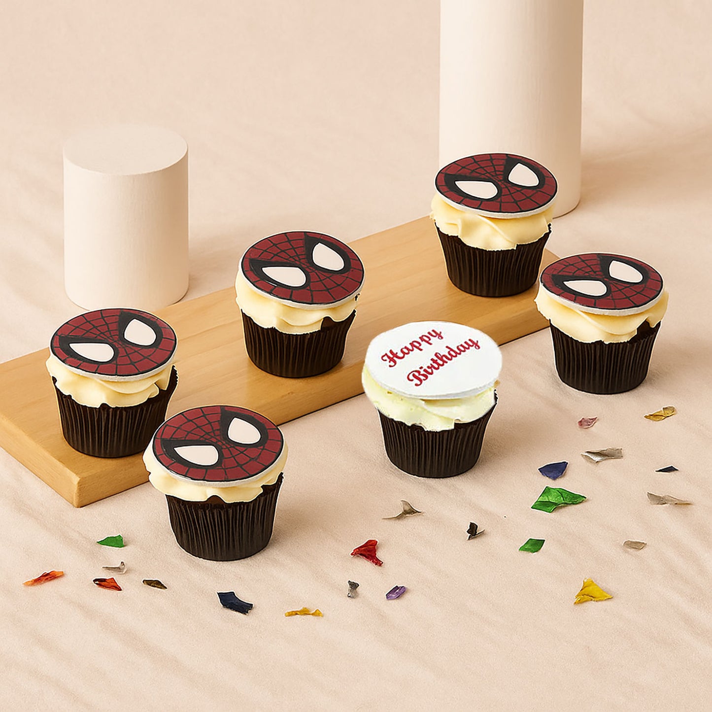 Spiderman Theme Kids Cupcakes