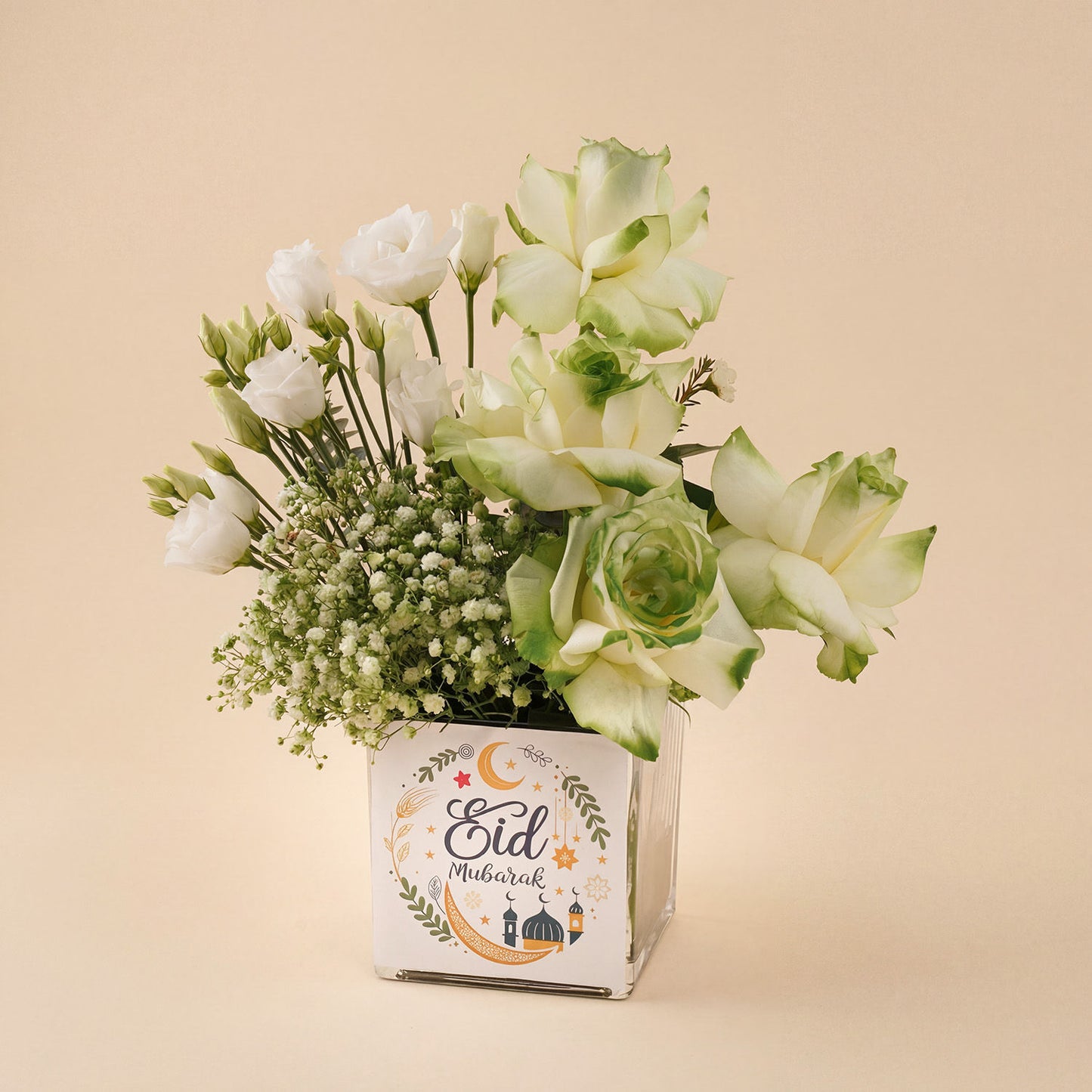 Eid Mubarak Flowers & Vanilla Mini Cake Set