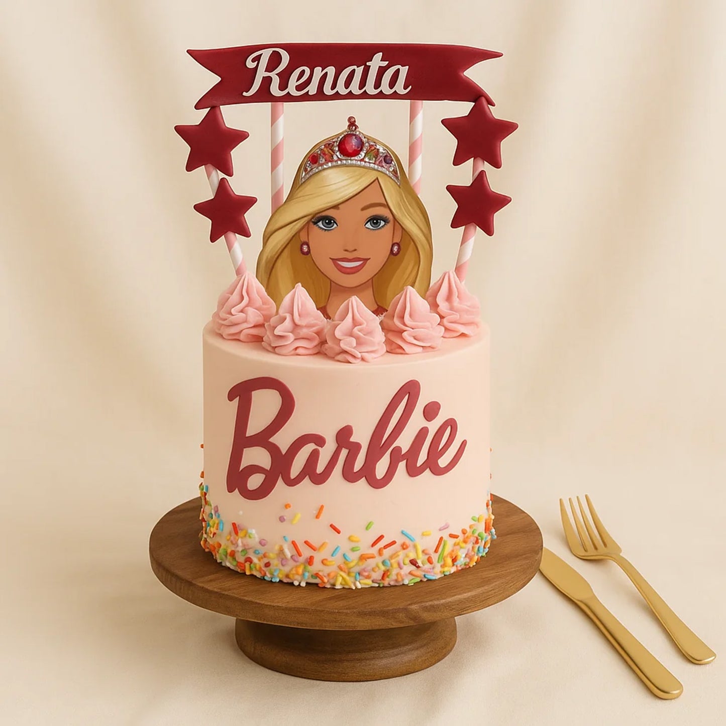 Princess Barbie Personalized Cake