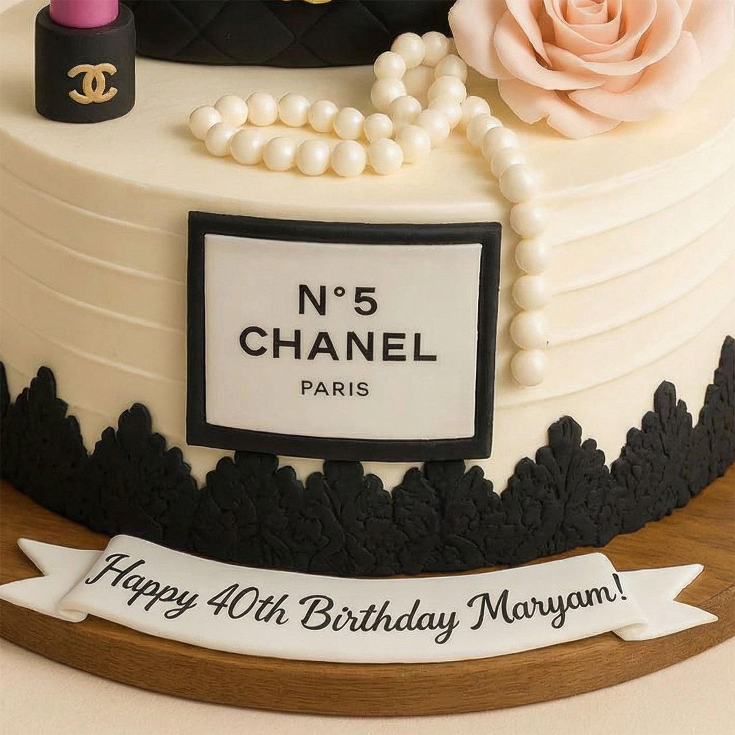 Ladies Birthday Chanel Theme Cake
