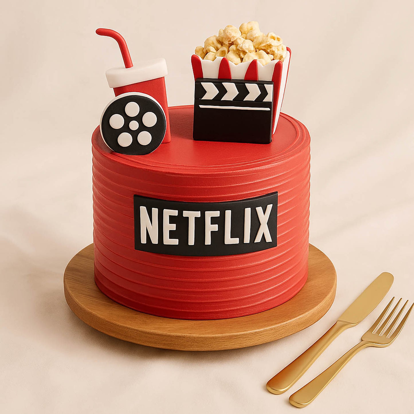 Cinematic Netflix-Themed Tart Cake