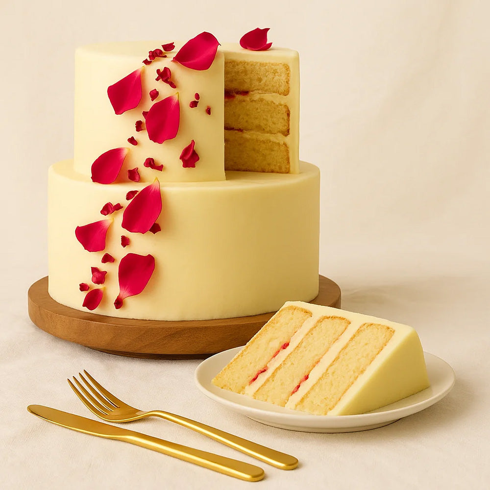 Rose Petals Chocolate Two-Layer Cake