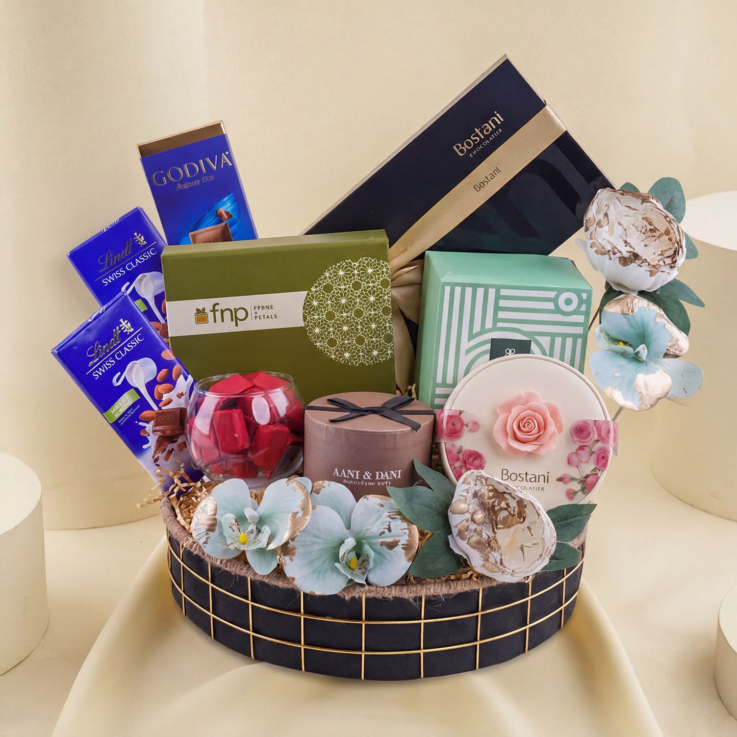 Luxury Chocolate Assortment with Orchid