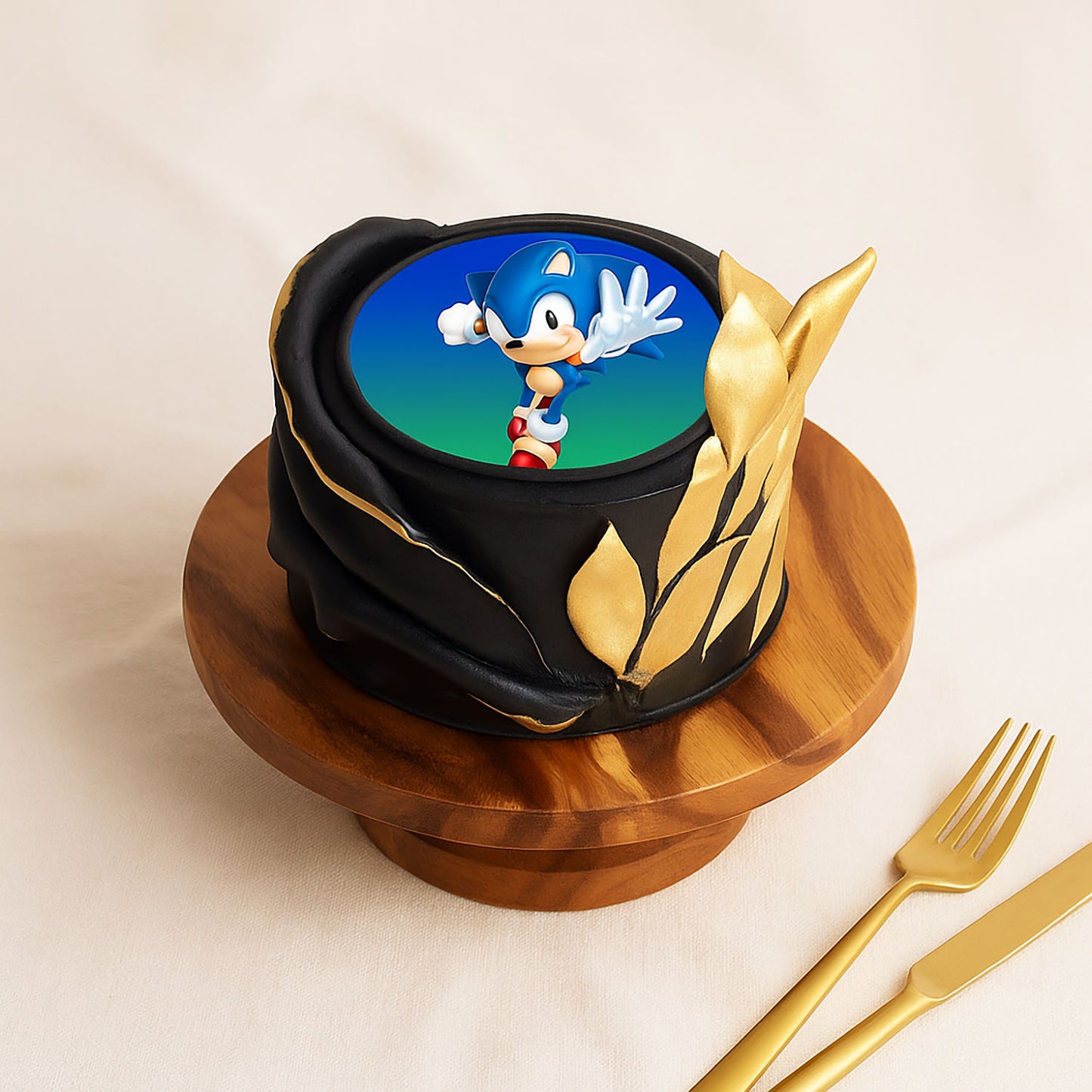 Sonic Cartoon Chocolate Cake