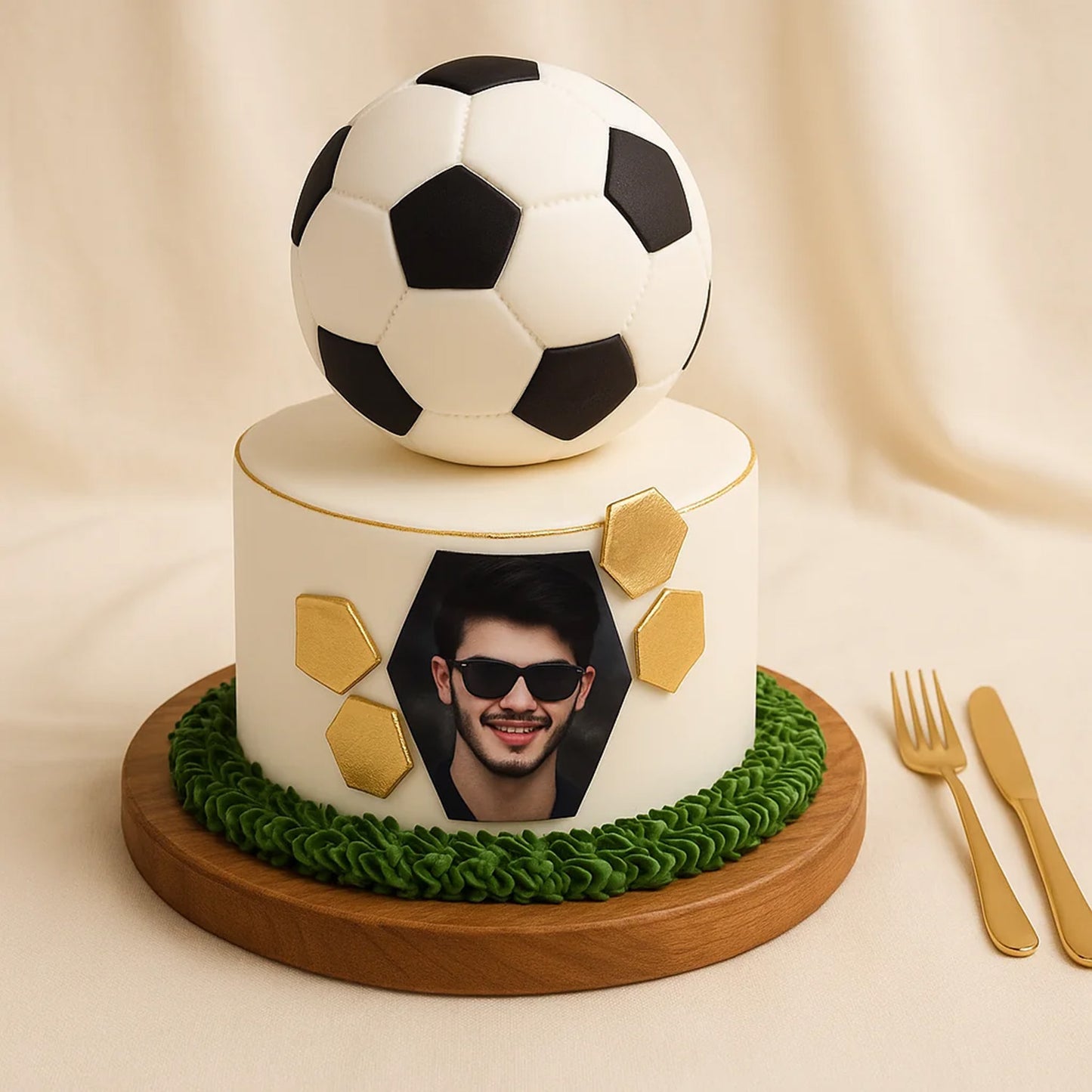 Kickoff Kids Photo Cake