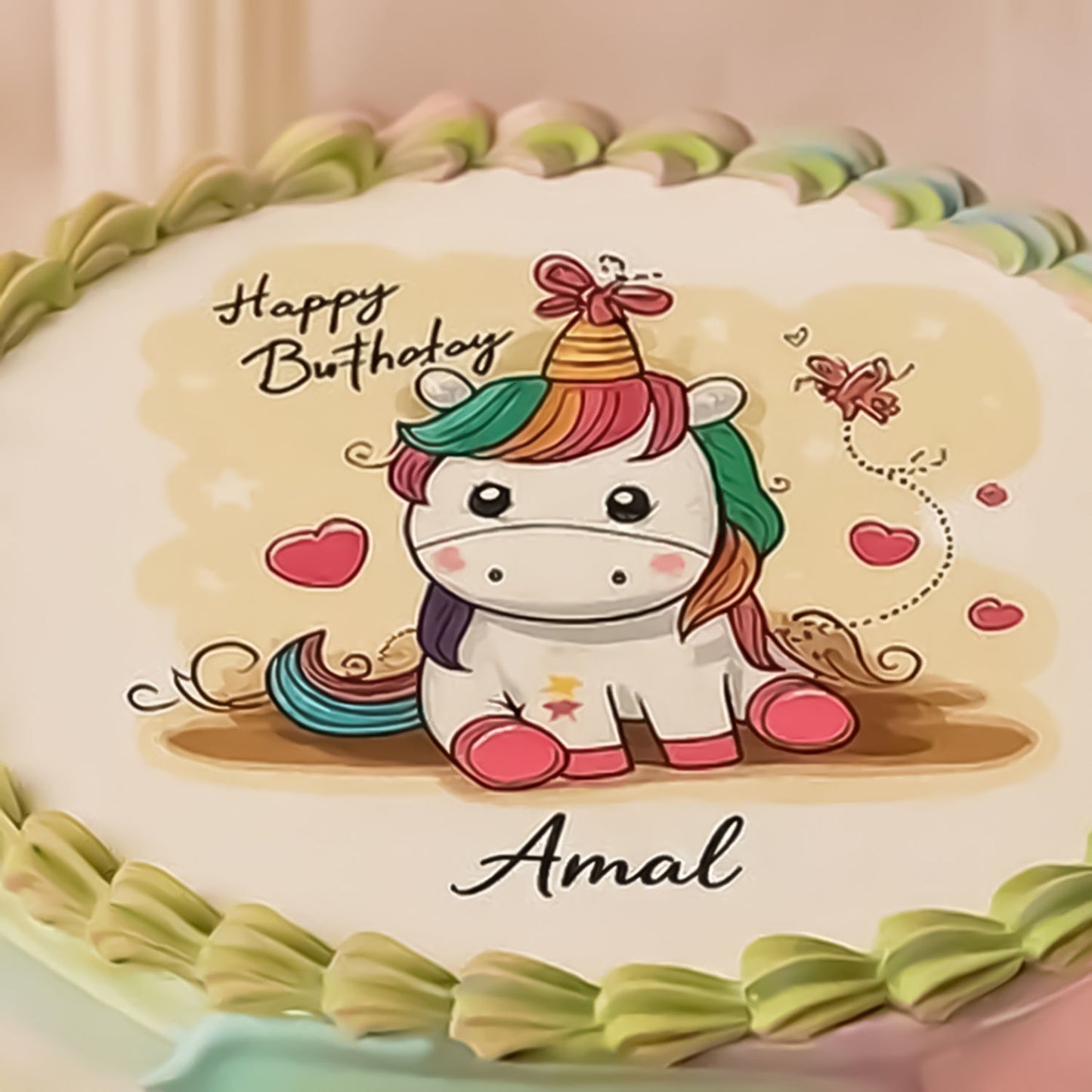 Happy Birthday Unicorn Kids Cake