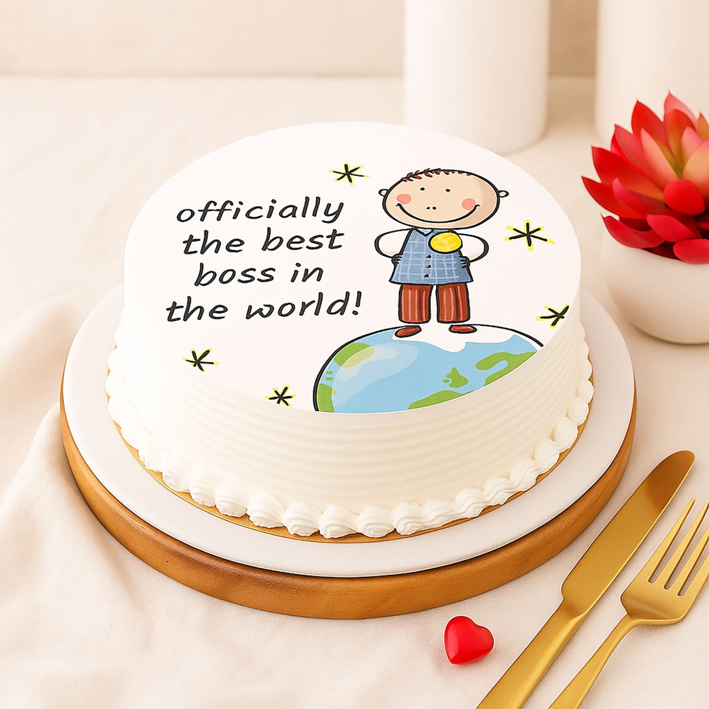 كيك يوم المدير تصميم لطيف