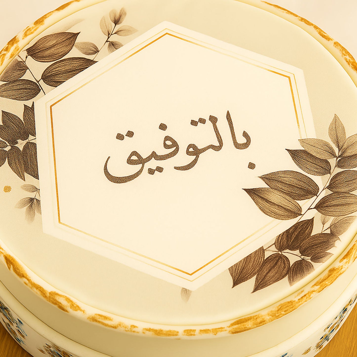 كيك منقوش الحظ السعيد
