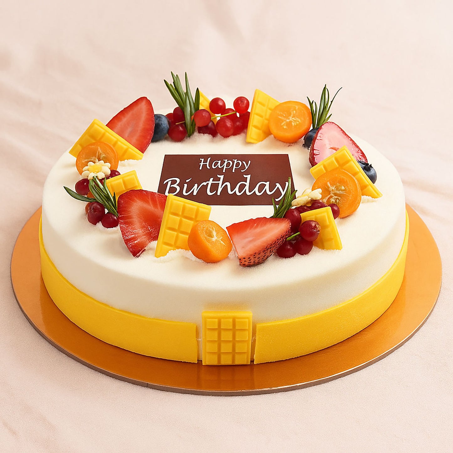 Vanilla Fruity Birthday Cake