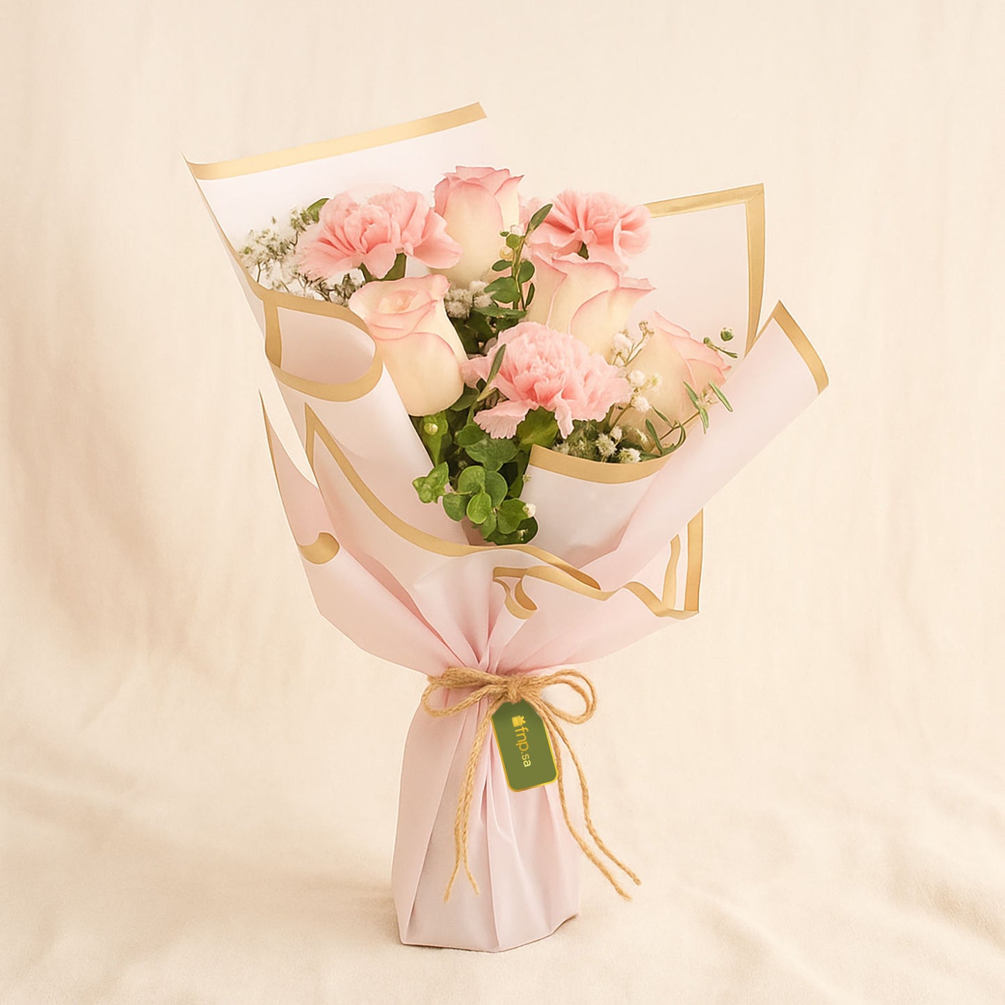 Beauty of Pink Bouquet n Cupcake Set