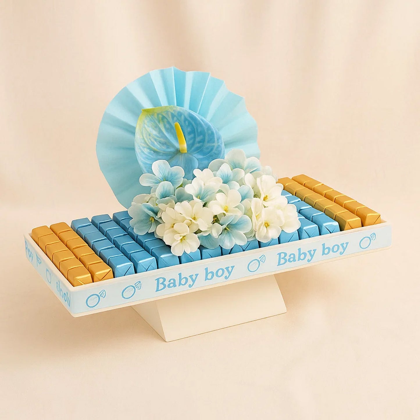 It's a Boy Chocolate n Flowers Gift Tray