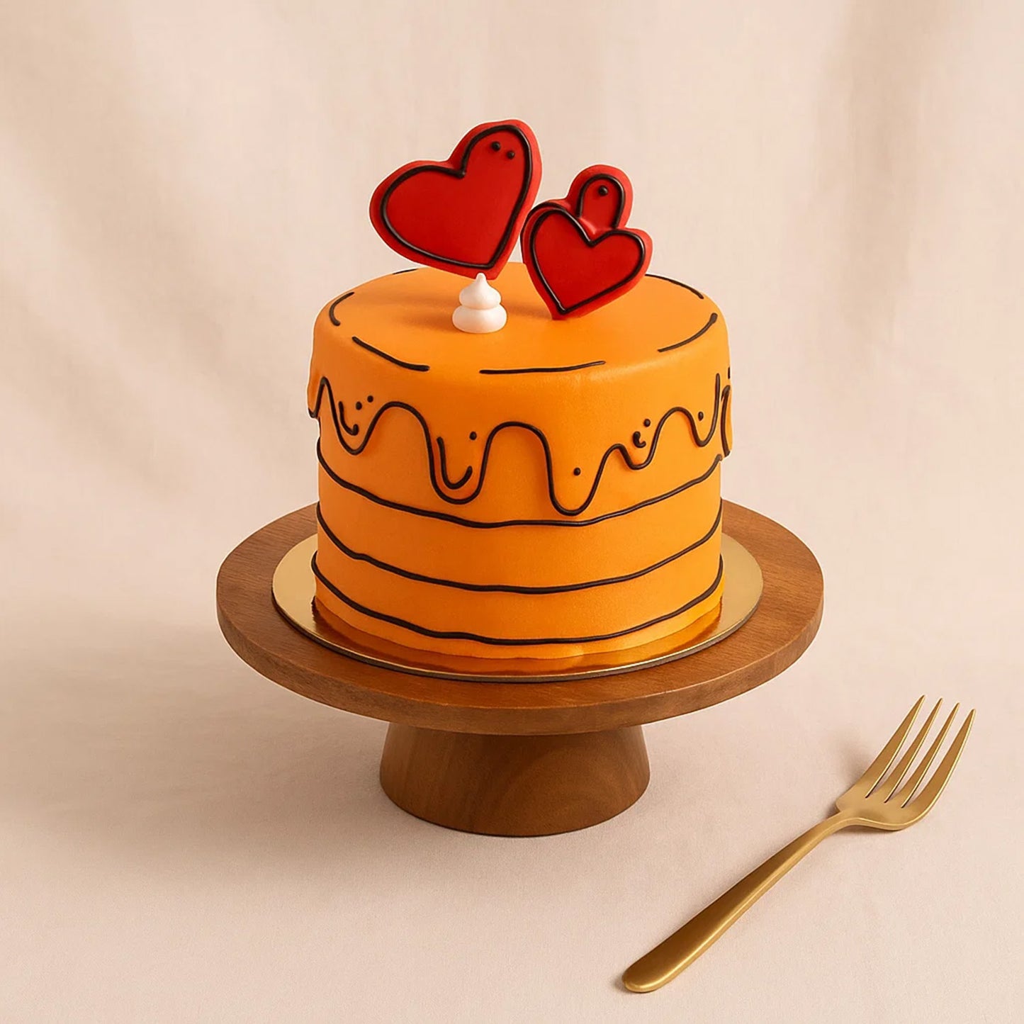 Birthday Wall Balloons With Roses n Mini Cake