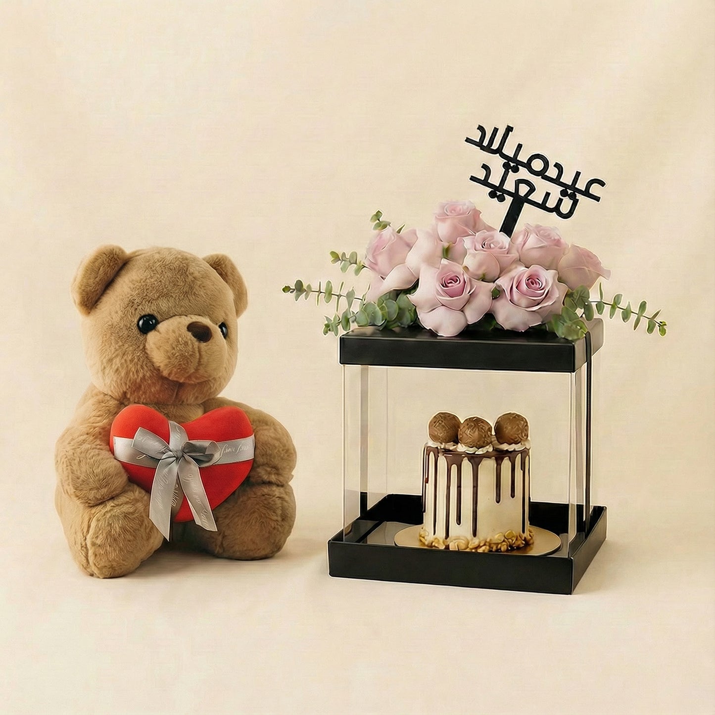 Birthday Rose Stand | Cake With Teddy Bear