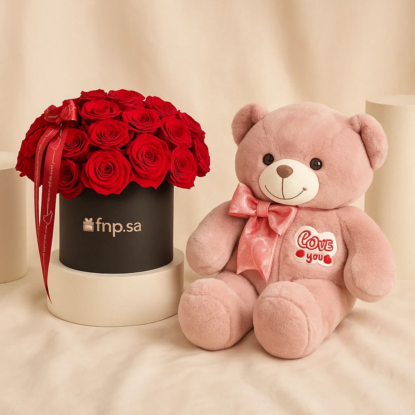 Love Gesture | 35 Red Roses n Teddy Bear