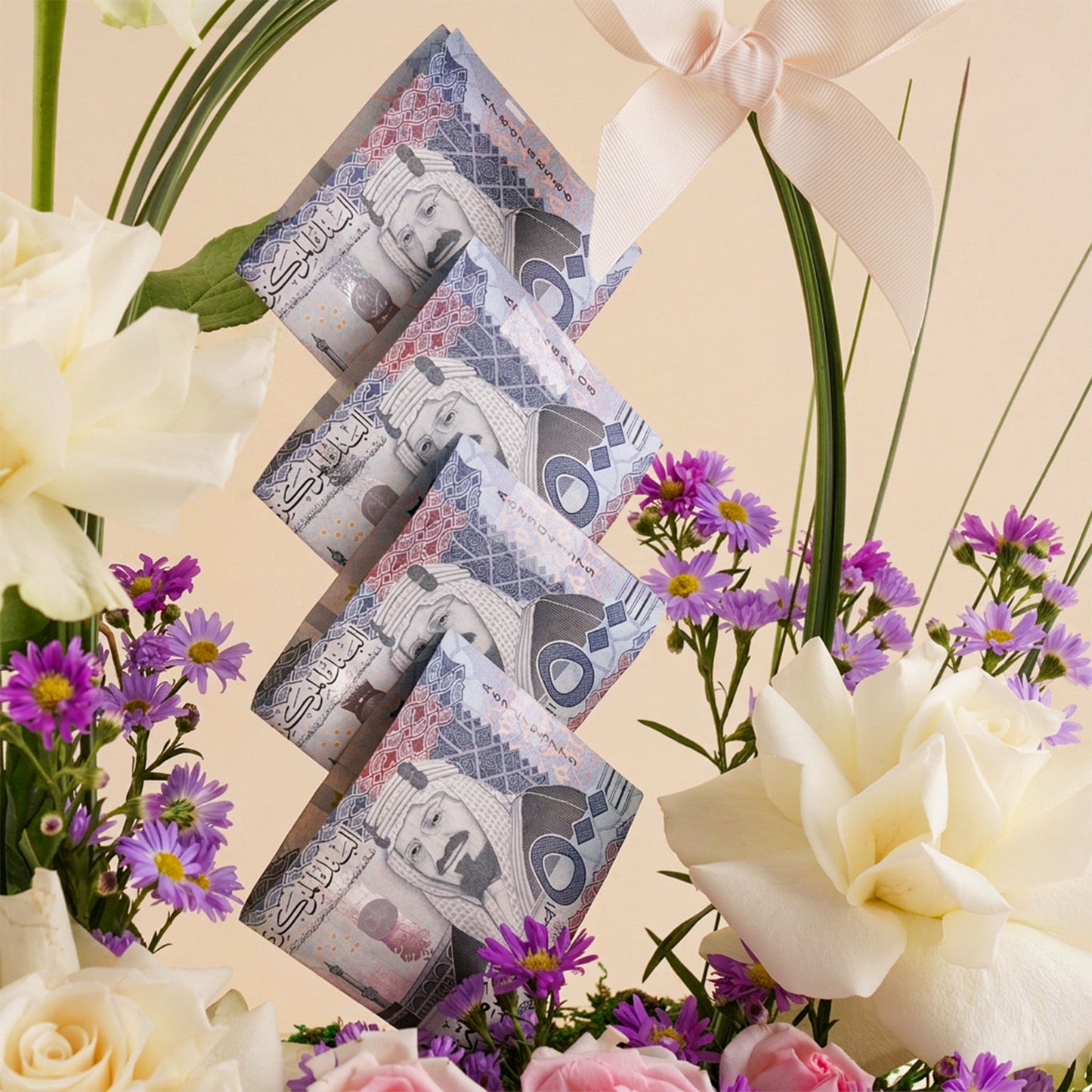 Flowers and Money Arrangement SAR2000