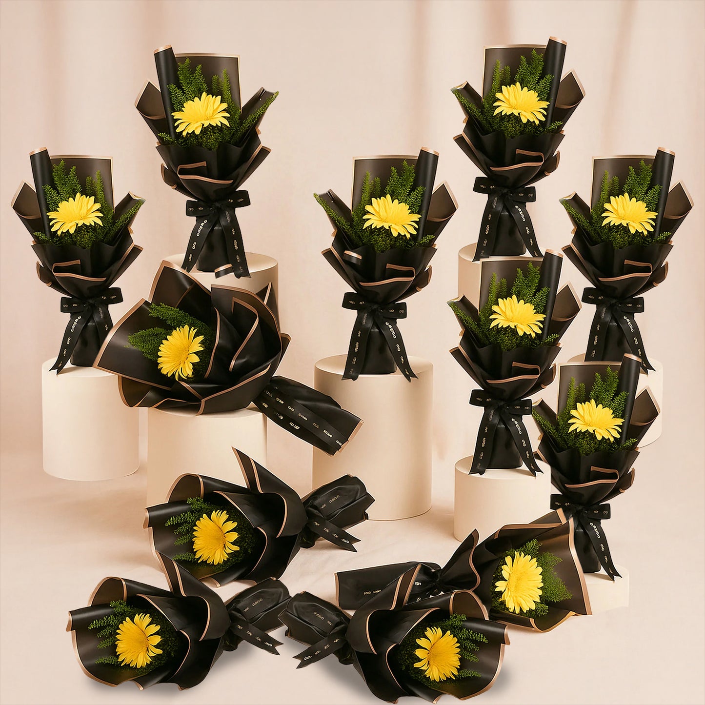 Yellow Gerbera Mini Flower Bouquets