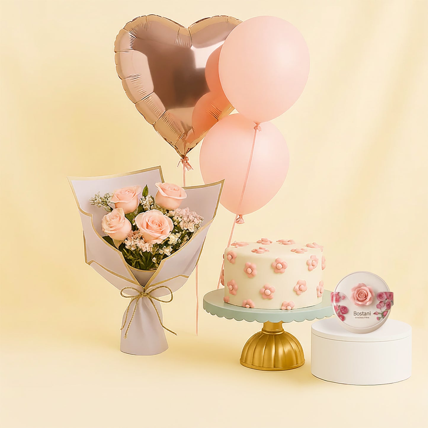 كومبو بتلات السعادة الوردي